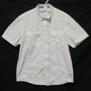 CALVIN KLEIN JEANS | xl extra large | White Short Sleeve Casual Shirt | GUC